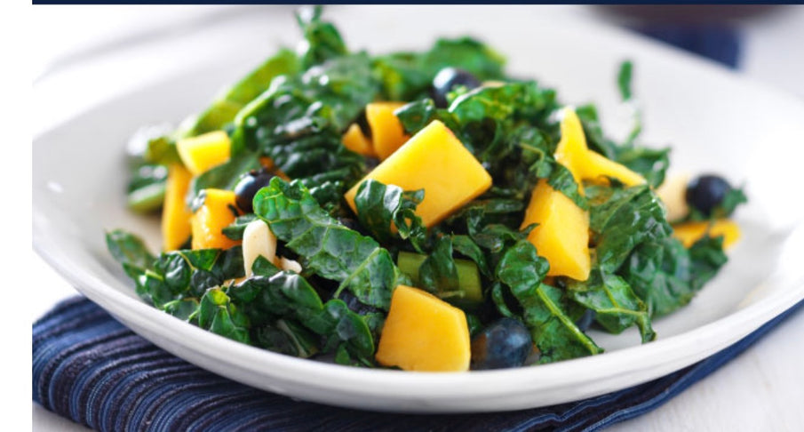 Springtime Tropical Mango Kale Salad