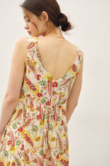 Terracotta Paisley Breezy Tank Dress w/Pockets
