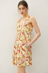 Terracotta Paisley Breezy Tank Dress w/Pockets