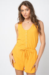 Tangerine Tank & Shorts Jumper w/Pockets