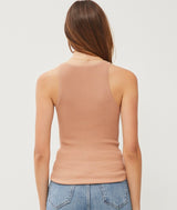 Rum Ribbed Scoop Neck Tank Top