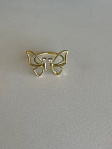 Bella Butterfly Gold & Rhinestone Adjustable Ring