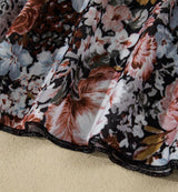 Floral Mesh Long Sleeve High Neck Sheath Blouse