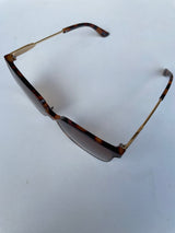 Social Butterfly Brown Tortoise & Gold Frame Sunglasses with UV 400 Protection