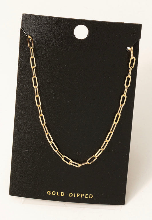Gold Dipped Chain Link Necklace