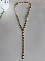 Gold Coin Chain Y Necklace