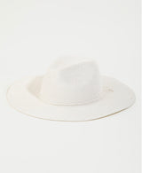 White Straw Floppy Sun Hat w/Adjustable Fit