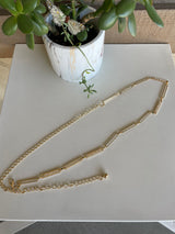 Rhinestones & Gold Chain Link Belt