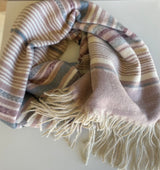 Boho Pink Stripe & Chevron Soft Rectangle Scarf w/Fringe