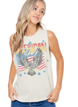 American Made Vintage Eagle Bone Relaxed Graphic Tank