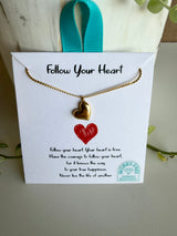 Follow Your Heart Gold Necklace