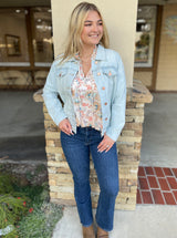 Light Denim Boyfriend Jean Jacket by JBD