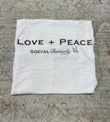 Love + Peace Social Butterfly White Heather Muscle Tank