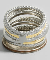 Two Tone Wrap Around Ring - Size 8
