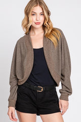 Hot Cocoa Bolero Knit Cardigan Sweater Top