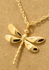 18K Gold Dipped Dragonfly Necklace