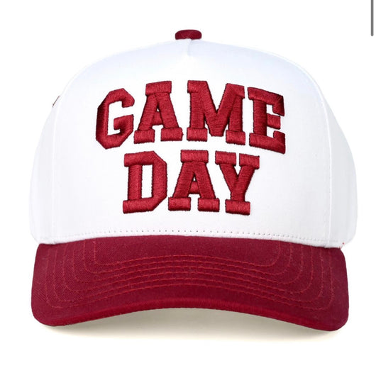 Game Day Burgundy  & Beige CC Brand Adjustable Snap Closer Hat