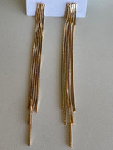 Glamour Girl Gold Long Chain Post Earrings