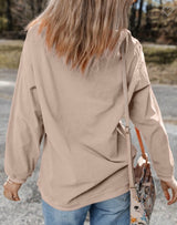 Khaki Game Day Football Corduroy Sweater