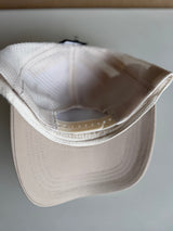Cowboy Patch Cream & Tan Brim Trucker Hat w/Adjustable Snap Fit