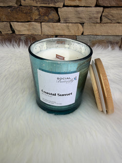 Coastal Sunset Sea Salt & Lily Coconut Soy Wax 7oz Candle
