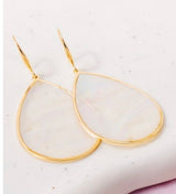 Shelly Teardrop & Gold Dangle Earrings