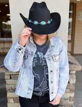 Grey Acid Wash Raw Edge Denim Jacket