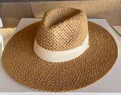 The Breeze Tan Sunhat w/Cream Band and Adjustable Fit