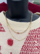 Gold Ball & Chain Layered Necklace