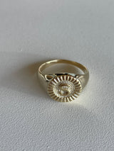 Gold Initial “S” Round Cut Ring Size 6