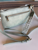 Sage Crossbody Haute Fashion Purse w/Guitar Wristlet & Zipper Pockets