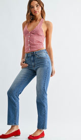 90’s Stretch Straight Leg Medium Denim Jeans by Just USA