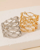 Gold Intricate Net Ring