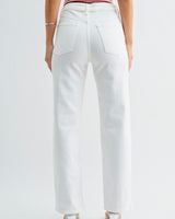 White Relaxed Straight Leg Jeans by Just USA