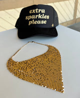 Sparkly Gold Sequins Bandana Necklace