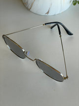 Cool Breeze Silver & Black Lightweight Frame Sunglasses with Clear Lenses