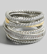 Two Tone Wrap Around Ring - Size 8