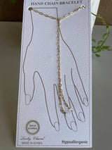 Gold Dipped Chain Link Hand Chain Bracelet