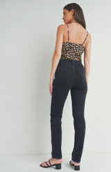Black Wash Straight Leg Jeans by Just Black Denim Made in USA