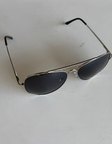 Silver Polarized Aviator Sunglasses