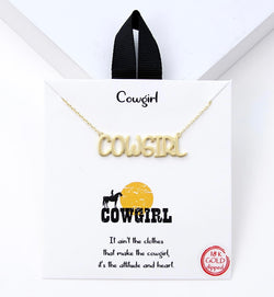 Cowgirl 18K Gold Dipped Necklace