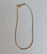 Gold Flat Thin Chain Necklace