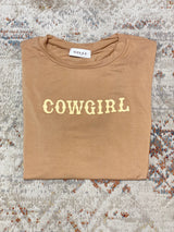 “Cowgirl” Desert Tan Short Sleeve Graphic Tee