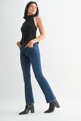 Dark Denim Boot Cut Jeans w/Stretch by Just USA