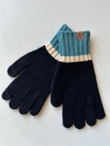 Black & Teal Soft Smart Touch Gloves