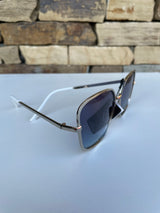 Giselle Silver Metal & White Frame Suglasses