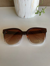 Pacific Beach Brown Ombré Sunglasses w/UV400 Protection