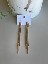 Glamour Girl Gold Long Chain Post Earrings