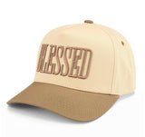 Blessed Tan & Beige CC Brand Adjustable Snap Closer Hat