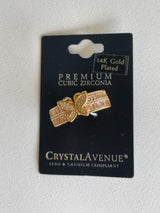 14K Gold Plated Premium CZ Butterfly Adjustable Ring